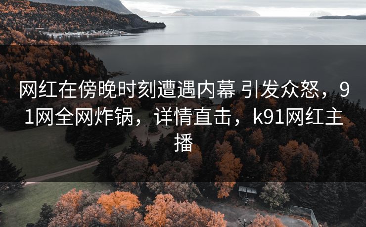 网红在傍晚时刻遭遇内幕 引发众怒，91网全网炸锅，详情直击，k91网红主播